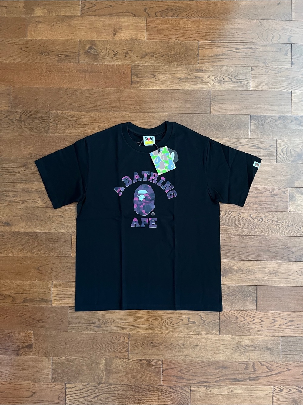 Purple Camo BAPE College T-Shirt